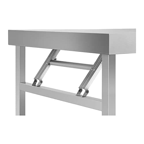 Royal Catering Stainless Steel Folding Work Table Portable Worktop Catering 60x100cm 200kg RCAT-100/60KE (Height 90.5cm, Height-Adjustable Feet 10mm, Foldable) — view 3