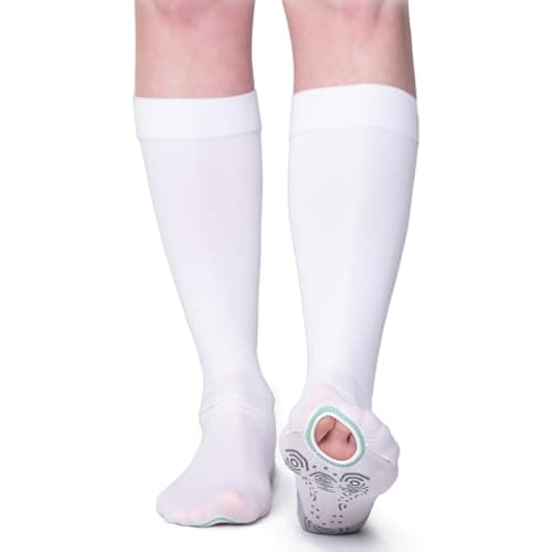 FITLEGS - Grip Anti-Embolism Open-Toe Compression Stocking 18 mmHg M, White