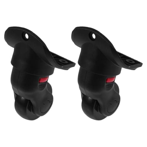 2pcs Luggage Suitcase Wheels Repair Kit, Black PVC Nylon