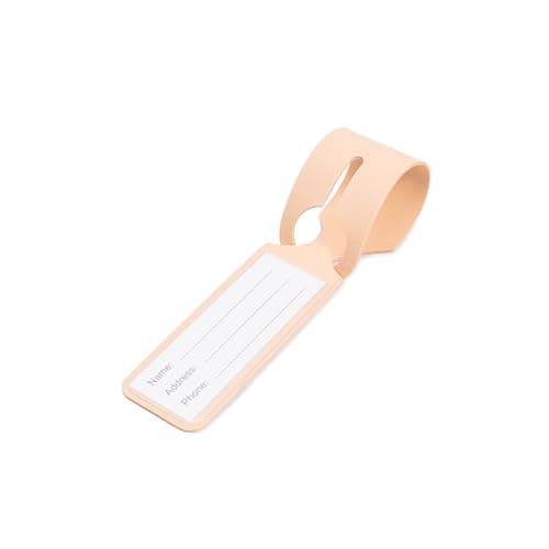 CELIMS - Suitcase Tag | Durable Luggage Name Holder | Luggage Tag | Travel Suitcase Accessory | Beige — view 3