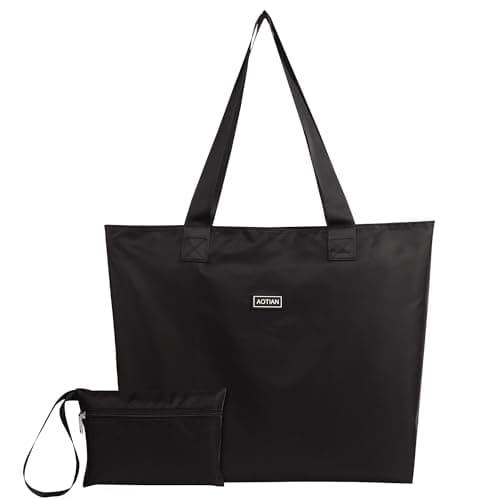 AOTIAN Reusable Grocery Bag, Foldable Shopping Tote Bag with Zipper Closure