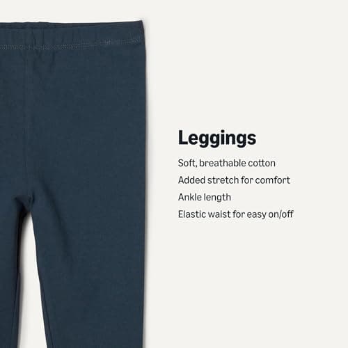 Amazon Essentials x Sofia Grainge Unisex Babies' Legging, Pack of 3, Dark Navy/Ivory/Light Blue, 24 Months — view 2