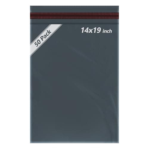 iSOUL 50pcs Assorted Mailers - Grey Parcel Bags, 14x19 Sizes, Self Seal Poly Postal Bags for Small to Large Mailing & Shipping