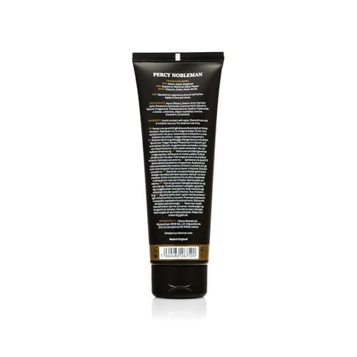 Percy Nobleman Shaving Cream: A Premium Shave Cream, with a Luxurious Thick Lather for Smooth Glide, Signature Scented with Amber, Tobacco, Musk, Vanilla, Vegan & Cruelty-Free, Made in England, 125ml — view 2