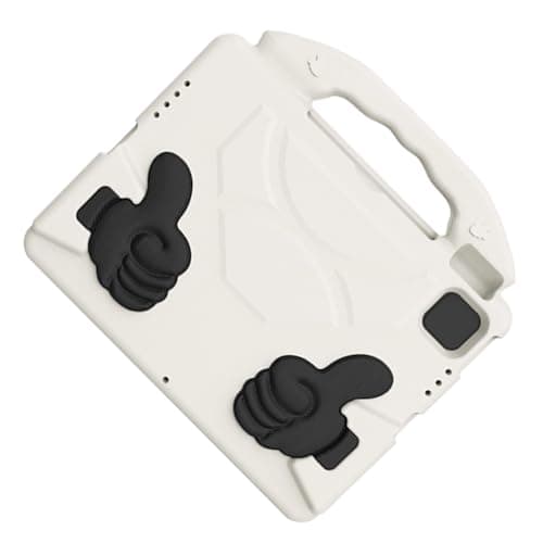 Cocoarm Protective Case, EVA Shockproof Protective Case for Pro 11 and Air 10.9, Rotating Handle Stand, Precise Cutouts, Lightweight Cover for Kids Students Travel (Cream White) — view 3