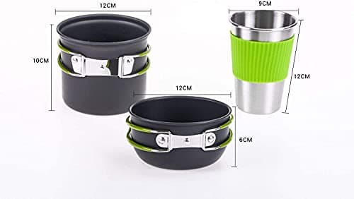 Queta Camping Cookware Set, Camping Pot with Stove Picnic Hiking Utensil Gear Picnic Cookware Cooking Tool Set — view 2