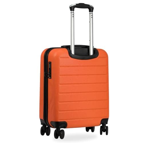 Rocklands® Lightweight 4 Wheel Hard Shell Luggage Suitcase Ryanair Cabin Travel Bag 55x40x20cm - ABS822 (Orange) — view 2