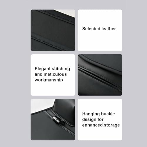 Tktouci Backseat Car Organizer Multi-pocket PU Leather Automotive Holder — view 6
