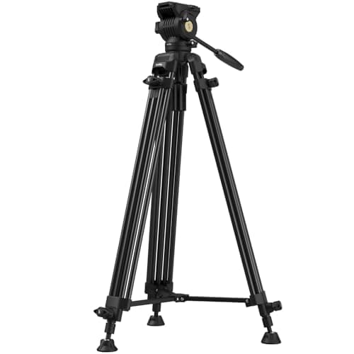 SMALLRIG 73''/186cm Heavy Duty Aluminum Alloy Video Tripod, Max Load 8kg (18lbs), Fluid Head with +85° to -78 Tilt Range, Compact Travel Tripod Weight 3.1kg(6.8lbs), Folded Height 88cm, AD-14-5440 — view 4