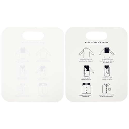 ifundom Shirt Folding Board T-shirt Board, PP Clothes Folder for Home Use, Closet Organization & Travel Packing, 2 Pack White 12 × 10 × 0.04 in