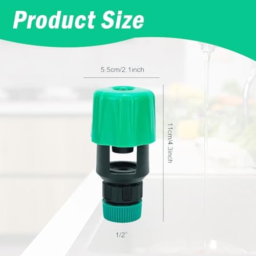 Kitchen Tap Hose Connector Universal Garden Tap Adapter Green — view 2