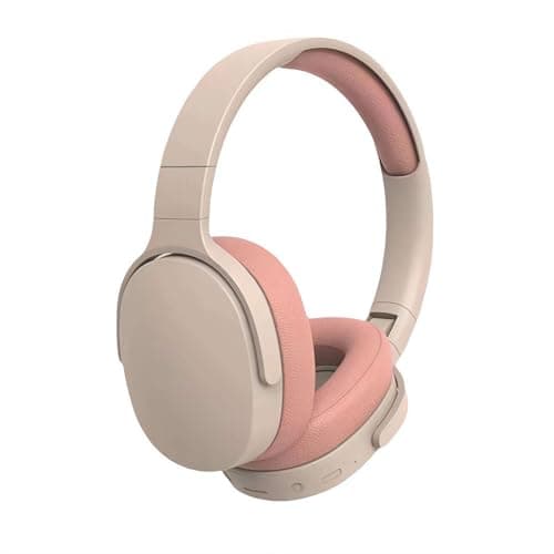 Wireless Headphones, Over Ear Headphones, Foldable Noise Cancelling Headset, Lightweight Comfortable for Travel, Office, Gaming and Music (Orange)