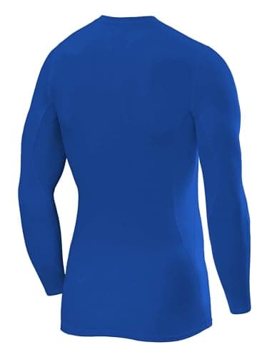 TCA Boys' SuperThermal Compression Base Layer Football Running Top Long Sleeve Thermal Under Shirt - Dazzling Blue, 12-14 Years — view 3