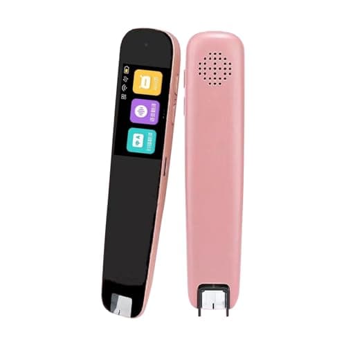 Scan Reader Pen, Scan Translator Pen in 144 Languages, Smart Reading Pen for Dyslexia, Elderly, Kids, Students, Supports Speech & Scan to Text, Real Time Pen Reader Scanner (Pink)