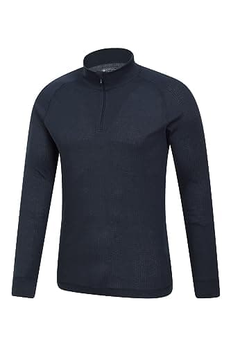 Mountain Warehouse Talus Mens Thermal Zip Neck Top Navy (Zi XL — view 6