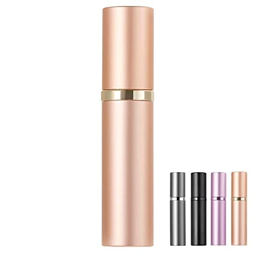 BRARIOS Perfume Atomiser Refillable, Travel Size Portable Atomiser Spray,Mini Empty Perfume Bottle,Leak Proof Cologne Dispenser for Women and Men,5ml(J-Rose Gold)