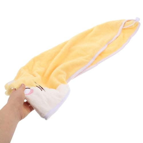 GALPADA Super Absorbent Coral Fleece Hair Drying Cap for Women with Quick Dry Feature and Adorable Tiger Cartoon Design, for Travel and Drying Hair a Bath — view 4