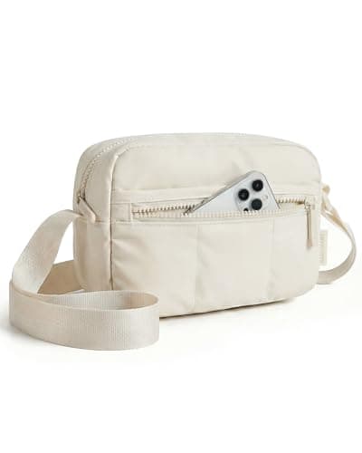 bagsmart 2 in 1 Puffy Camera Bag Small Camera Sling Bag DSLR/SLR/Mirrorless Shoulder Bag Shockproof Crossbody Photography Camera Case for Photographers