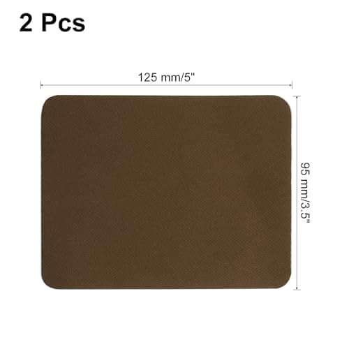 sourcing map 2 Pcs Self-Adhesive Repair Patches 9.5 x 12.5 cm Waterproof Twill Fabric Repair Patch Tape Washable Repair Patch Kit for Down Jackets Clothes Tents Umbrellas Bags, Dark Brown — view 2