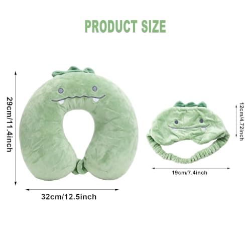 Elovara Soft U Shaped Airplane Pillow for Travel with Cute Sleep Eye Mask — view 2