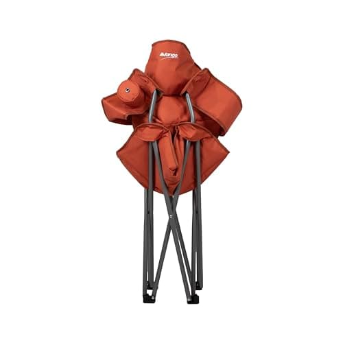 Vango Goliath X-Large Padded Camping Chair for Adults [Amazon Exclusive], Extra Wide Seat with Insulated Drinks Holder, Folding Garden Chair for Outdoors, Fishing, Beach, Red — view 4