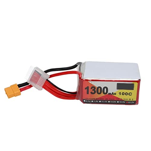 RC Battery Pack, 22.2V 100C 1300mAh 6S Power Pack, Remote & App Controlled Vehicle Batteries with XT60 Plug for FPV Drone Quadcopter Suitable Quadcopter. — view 6