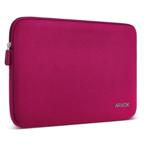 Arvok 17 17.3 Inch Laptop Sleeve Multi-Color Size Choice Case/Water-Resistant Neoprene Notebook Computer Pocket Tablet Briefcase Carrying Bag/Pouch Skin Cover for HP/Dell/Lenovo/Asus/Acer, Wine Red