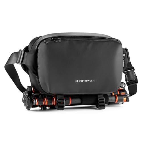 K&F CONCEPT Camera Sling Bag, Camera Bag for DSLR and Lenses, Single Shoulder Camera Case Crossbody Bag with Tripod Holder for SLR Canon Sony Nikon Drone