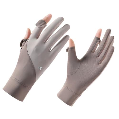 Kemay Women UV Protection Gloves Ice Silk Sun Touchscreen Non Slip Driving