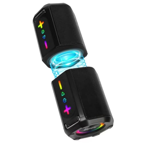 CYBORIS 2 in 1 Bluetooth Speaker, Split Speakers Wireless Bluetooth 5.4 with RGB Light, 30W Loud Stereo Sound, Waterproof, 24H Playtime, Splittable, Portable Bluetooth Speaker for Outdoor Travel,Sport