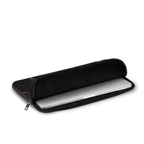 10 12 13 15 17 Inch Laptop Sleeve Case Black Rose Gold Marble Laptop Bag — view 6