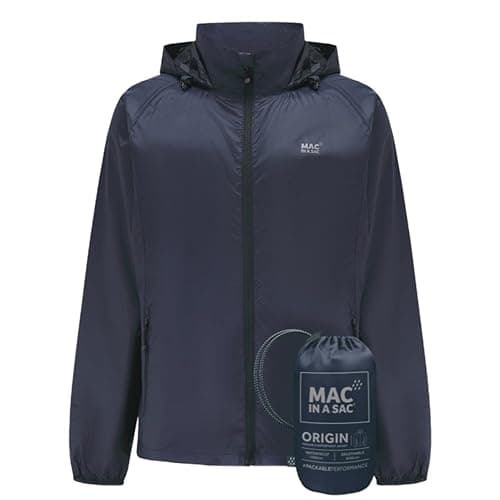 Mac in a Sac Origin II Waterproof Packable Jacket Unisex, Navy, S