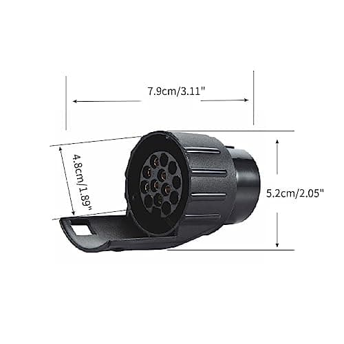 NIHENHAO 7 Pin To 13 Pin Plug Adapter Trailer Connector Towbar Towing Waterproof Plugs Socket Adapter Protects Connection — view 3