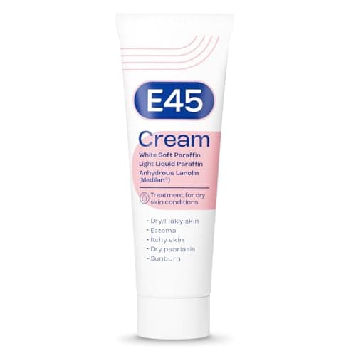E45 Cream 50g Moisturiser for Dry & Sensitive Skin, Perfume Free