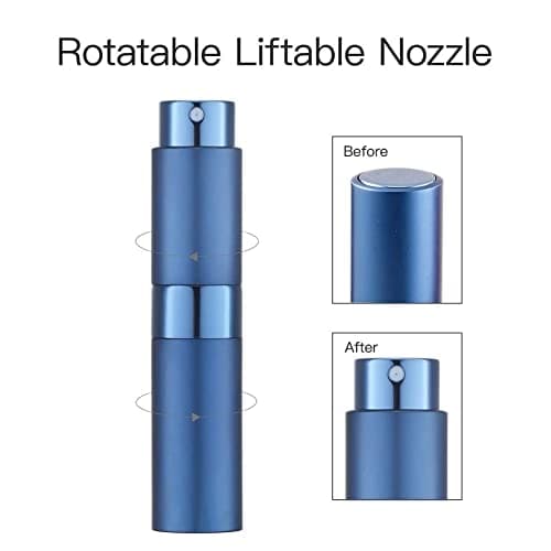 Toureal Travel Perfume Atomiser Refillable - Mini Aftershave Spray Bottle - Small Glass Fragrance Atomizer for Women - Portable Empty Cologne Refill Pump Dispenser for Men Silver 3Pcs — view 4