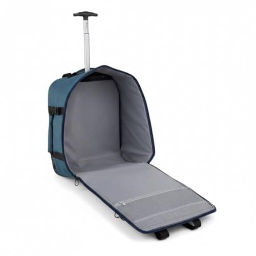 TR-E-002 EasyJet Cabin Bags 45x36x20cm Underseat Rucksack for Plane Hand Luggage Backpack Rolling Wheeled Travel Backpack with Adjustable Height Handle Travel Bag Turquoise — view 6