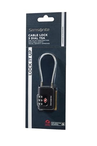 Samsonite TA Revolution - TSA Cable Lock with 3-Digit Combination, Secure Luggage Lock for suitcases & Bags, Black — view 3