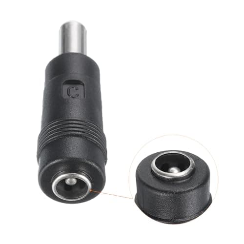 sourcing map DC Power Connector Adapter, 5 Pack 5.5x2.1mm Female Jack to 5.5x2.5mm Male Plug Universal Barrel Connector for Laptop Router — view 4