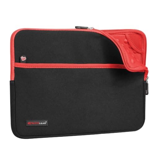 TECHGEAR Tablet Sleeve for Apple iPad Pro 13" (M4) 2024, iPad Air 13" (M3/M2), iPad Pro 12.9" [Also fits Magic Keyboard] Slim Neoprene Zipped Protective Sleeve Case Cover Anti-Shock Bubble Interior