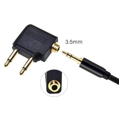 MUHVWM 3.5mm Aircraft Earphones Link with Dense Gold Veneered Bronze — view 2