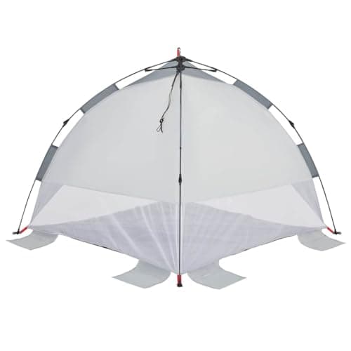 LoogCape Beach Tent Grey Quick Release Waterproof 190T Polyester PU Coating, 205 x 200 x 115 cm, with Carry Bag, Double Zip Entrance, for Beach and Festival — view 5