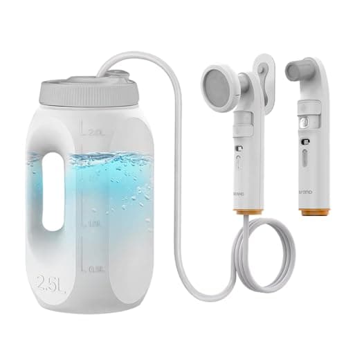 Portable Electric Bidet 2.5L – ZEY LUXE High Pressure Handheld Bidet with LED Display, Dual Spray Heads, Bottle & Hose Compatible, Rechargeable Travel Bidet for Camping, Postpartum & Personal Hygiene