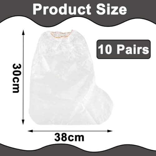 aieieii 10 Pairs Waterproof Shoe Covers, Transparent Shoe Protector Cover — view 4
