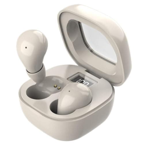 Invisible Sleep Earbuds, Wireless Earphone Noise Cancelling Sleeping Headphones, Comfortable Micro Earbuds, Mini Wireless Earphones for Work, Travel and Side Sleeping Sleeper (Beige)