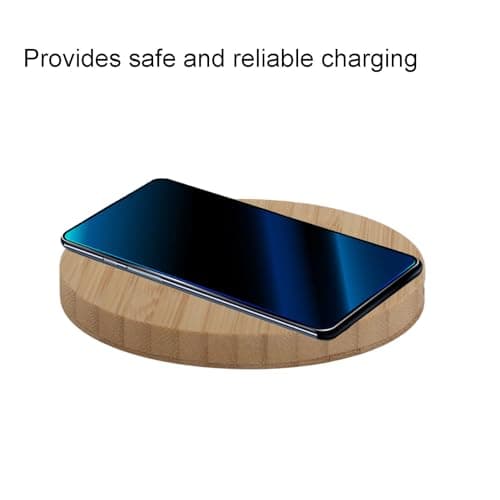 Plyisty Wireless Charger Pad, Bamboo Wood Cell Phone Wireless Charger, 10W Power Charging Station, for Note 8, S8, S8 Plus, S7, S7 Edge, S6, S6 Edge, S10, S10e, S9, G7 — view 2