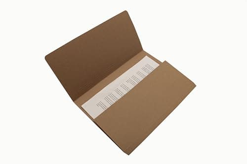 Exacompta - Ref PDW4-BUFZ - Guildhall - Plain Document Wallet, 325 x 230mm, 285gsm Heavyweight Manilla, Holds Up to 200 A4 Sheets, Blue Angel Certified - Buff, 50 Pack — view 5