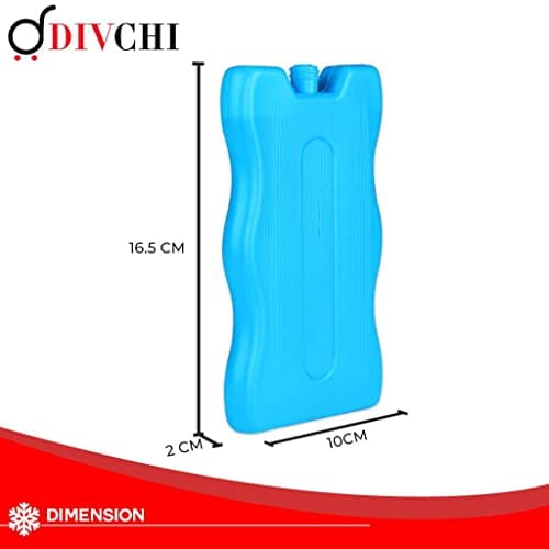DIVCHI Freezer Blocks, 6 Pack Reusable Ice Cooler Blocks - Keeps Food Fresh and Drink Cooles Powerfull Chillers Ideal for a Picnic Lunch Boxes Cool Bags — view 3