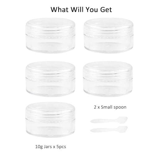 Luxiremi 5 pcs Travel Pots for Toiletries and Cosmetics (5x10g) — view 3