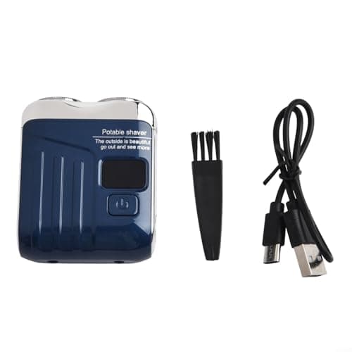 Zilimontt Electric Shaver with Digital Display, Portable Travel for USB Rechargeable, Dual Wet Dry Washable Grooming Kit for Men Women, Compact(Blue) — view 2