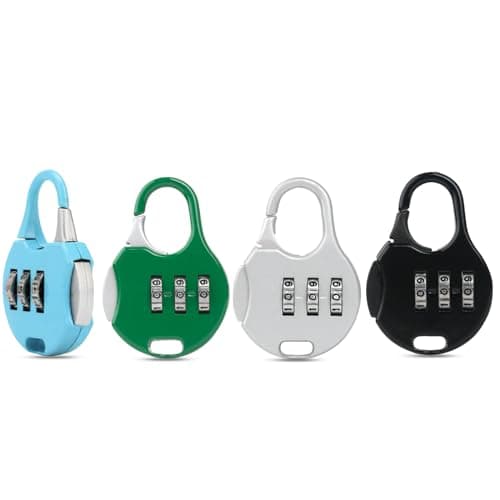Suitcase Locks,Gym Locker Padlocks,4PCS Combination Lock for Gym Lockers Travel Bag Suit Case Fence gate Shed Garage Bike Locks (Style 2)
